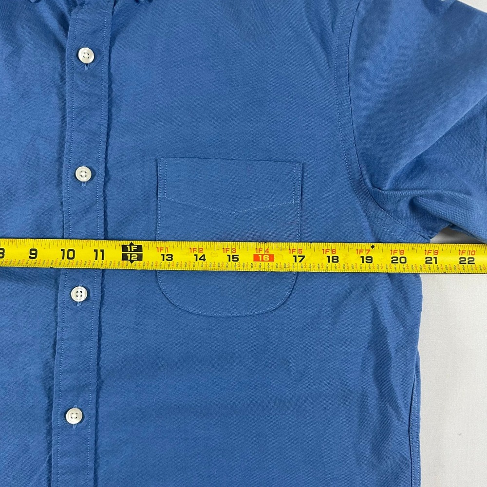 Charles Tyrwhitt Button Down Shirt Mens Medium Blue Slim Fit Short Sleeve Cotton - Picture 6 of 8